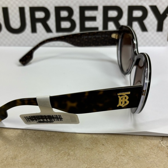 New Burberry BE4298 3827/13 Tortoise Sunglasses Gradient lenses - Picture 3 of 8